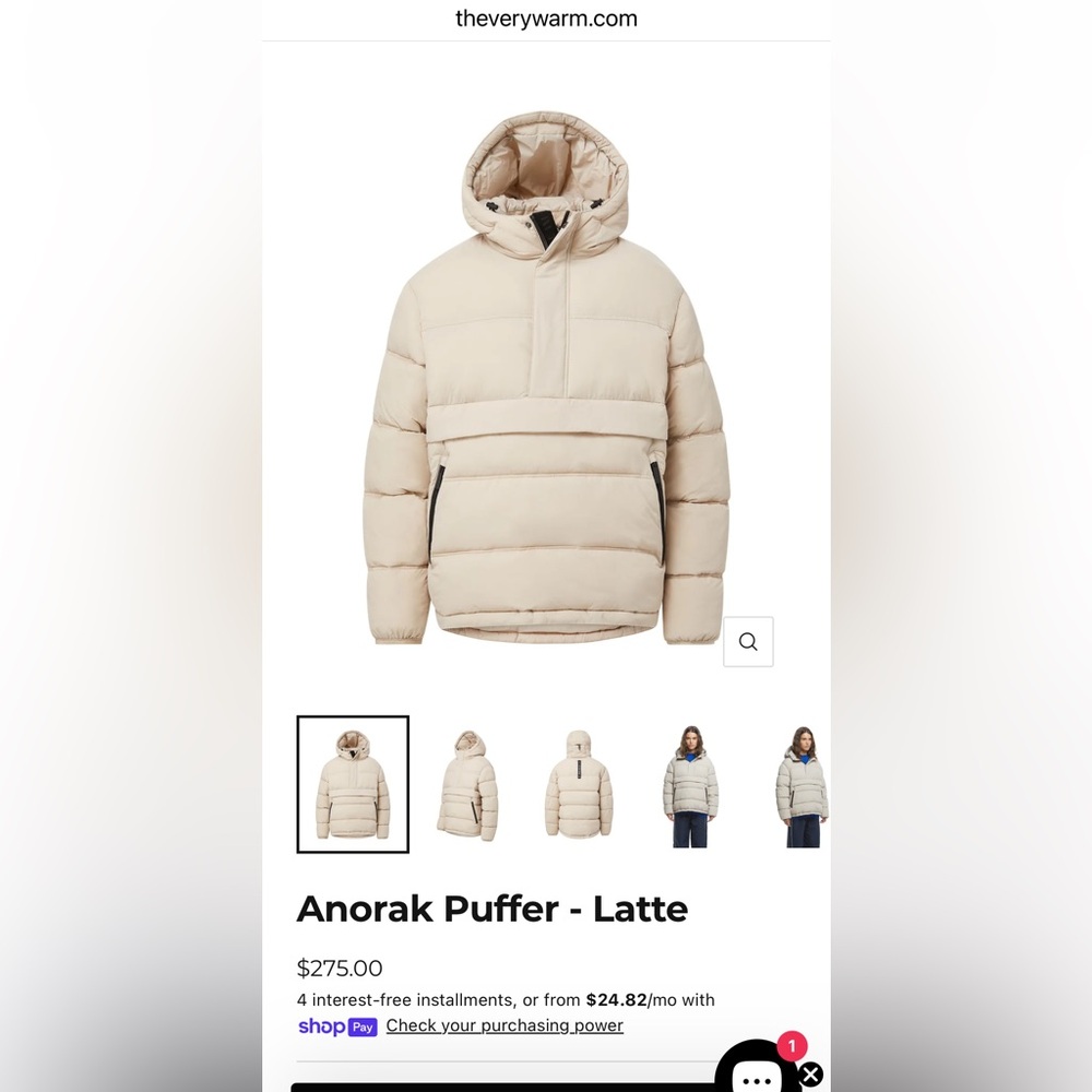 The Very Warm // hooded anorak puffer jacket - Picture 3 of 12